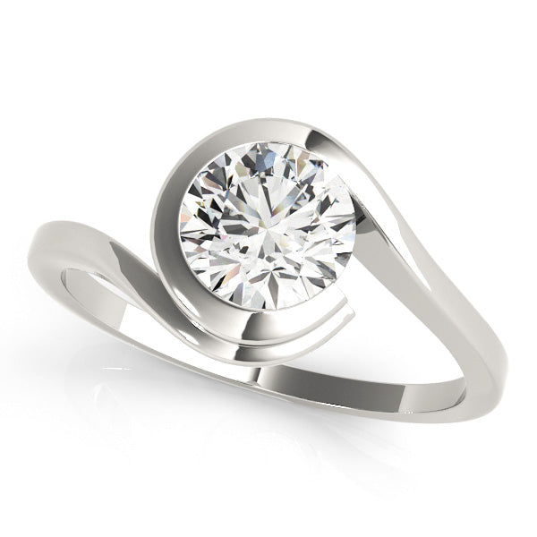 Platinum 0.5 CT Round Diamond Engagement Ring