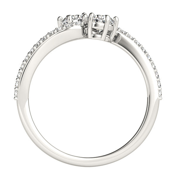Platinum White Multi-Diamond Fashion Ring