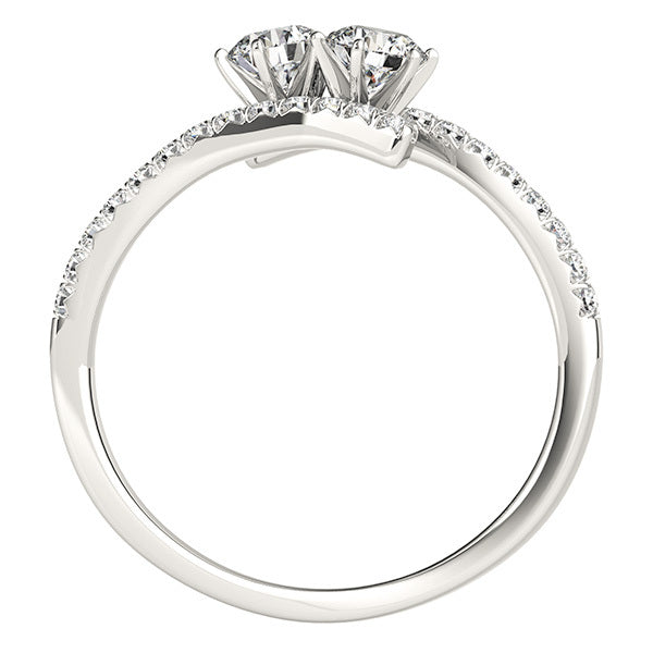 14K White Gold Multi-Diamond Fashion Ring