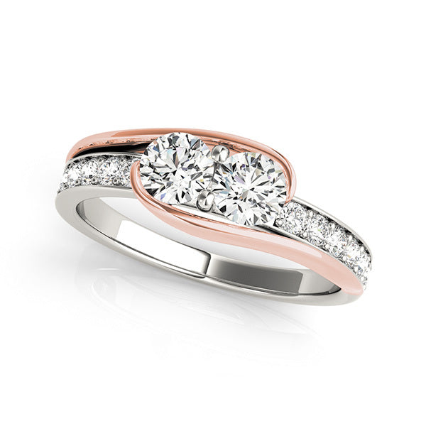 18K White Gold Round Diamond Fashion Ring