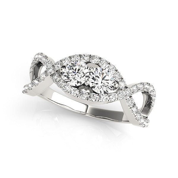 14K White Gold Multi-Diamond Fashion Ring