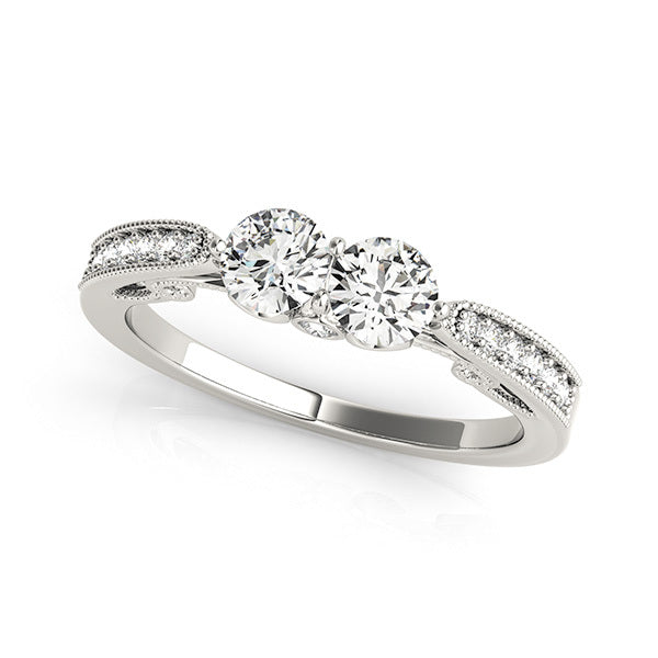 Platinum 1.15 CT Round Diamond Fashion Ring