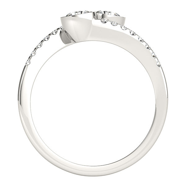 14K White Gold Multi-Diamond Fashion Ring