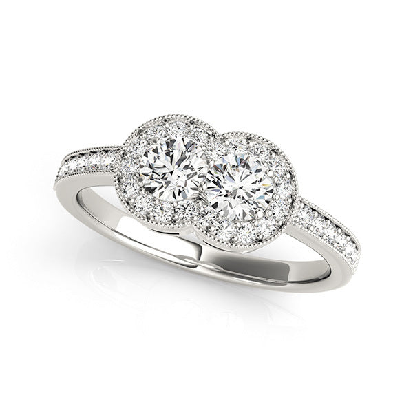 14K White Gold Multi-Diamond Fashion Statement Ring