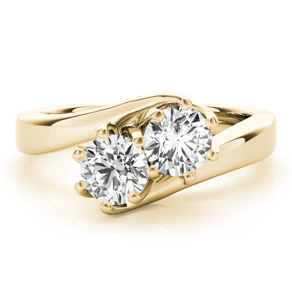 18K Yellow Gold 1ctw Round Diamond Fashion Ring