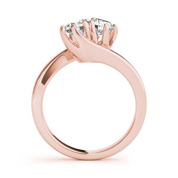 18K Rose Gold Two-Stone 1ctw Diamond Ring