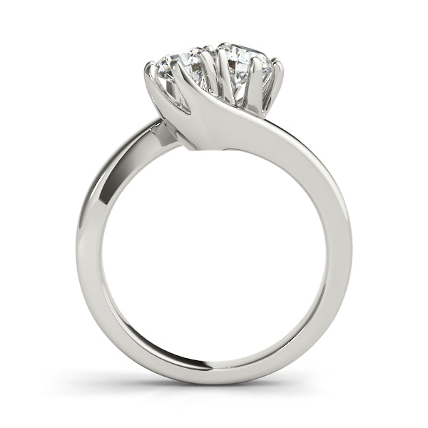14K White Gold Two-Stone Diamond Fashion Ring