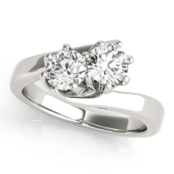 Platinum 1 CT Two-Stone Diamond Fashion Ring