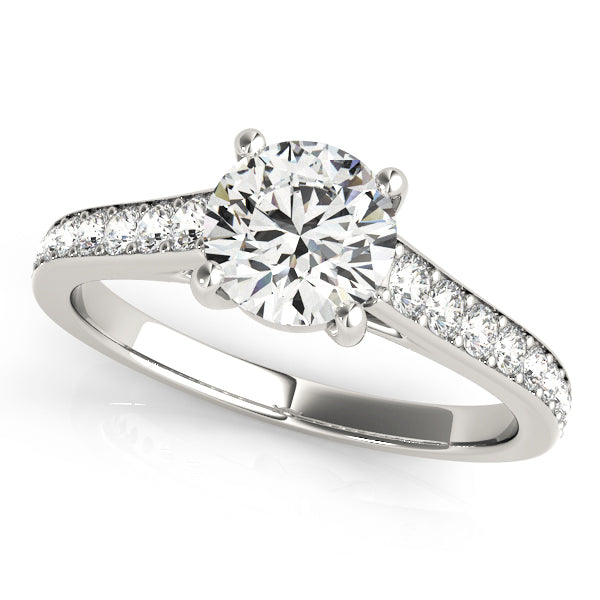 14K White Gold 1.33ctw Round Diamond Engagement Ring
