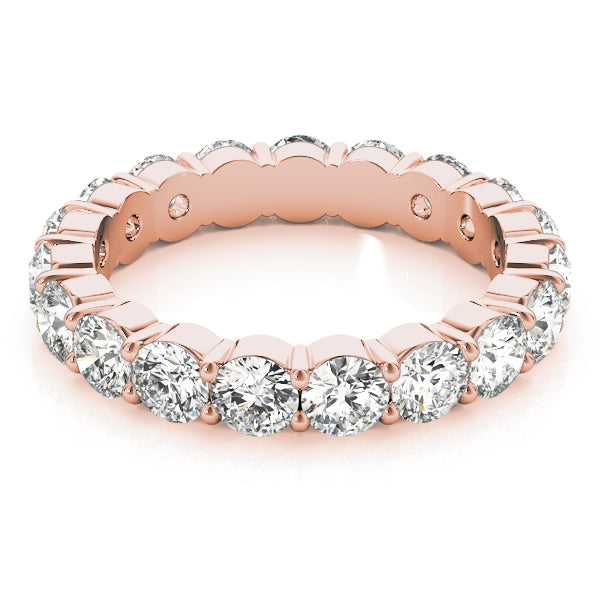 18K Rose Gold 1/2 ct Diamond Wedding Band
