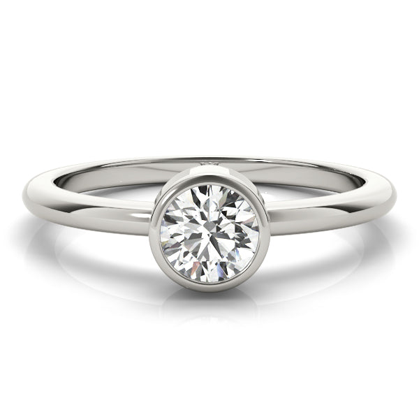 18K White Gold 1/2 CT Diamond Engagement Ring