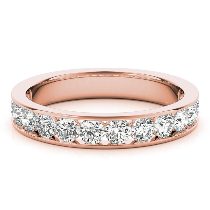 18K Rose Gold 1 ct tw Diamond Wedding Ring
