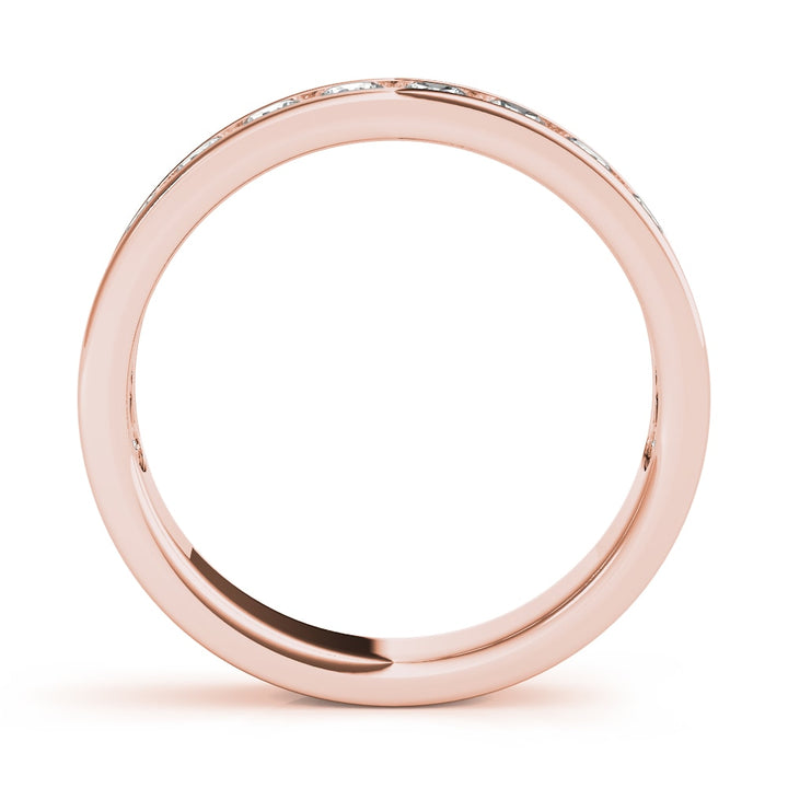 18K Rose Gold 1 ct tw Diamond Wedding Ring