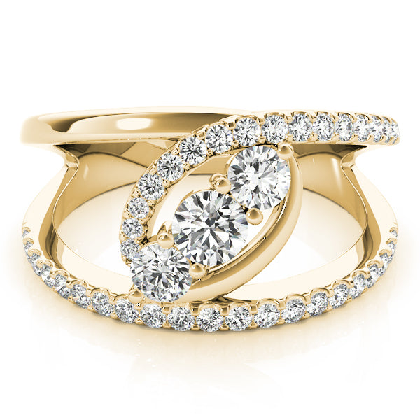 18K Yellow Gold Multi-Diamond Fashion Ring