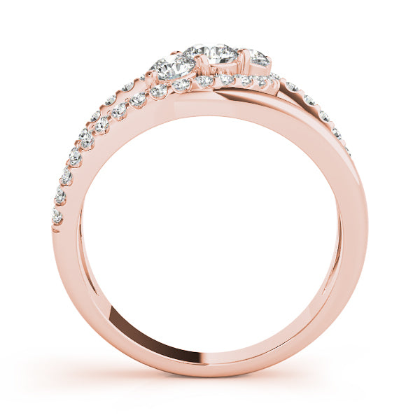 18K Rose Gold Multi-Diamond Fashion Ring