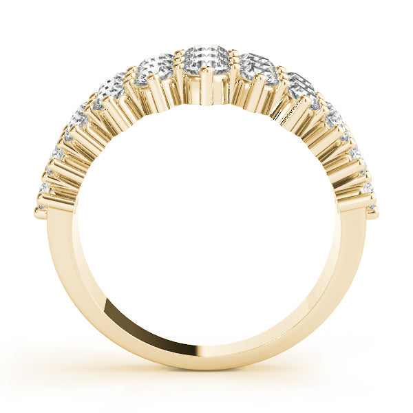18K Yellow Gold Round Diamond Fashion Ring