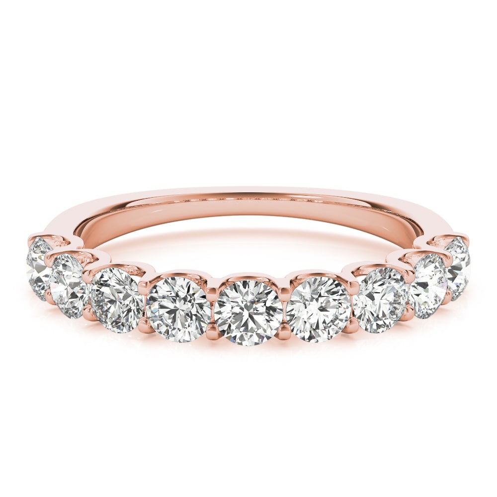 18K Rose Gold 1 ct tw Diamond Wedding Ring