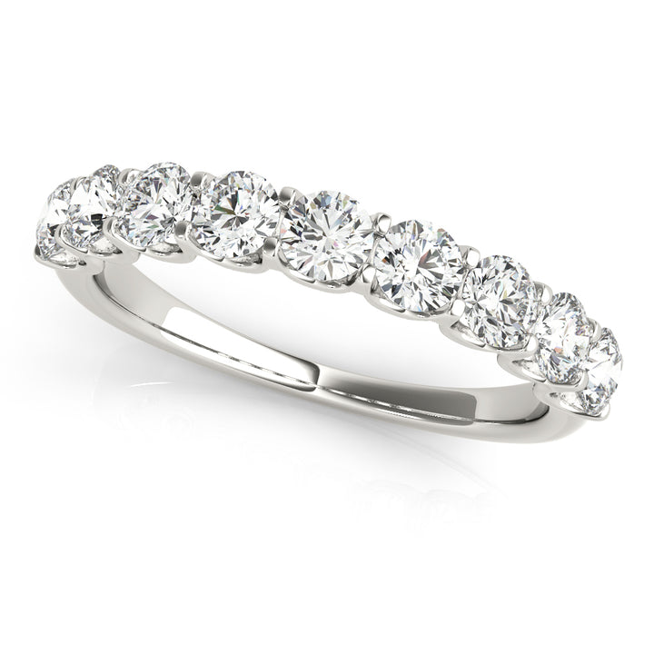 18K White Gold 1 CT Diamond Wedding Band