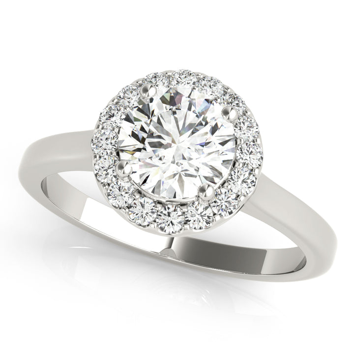 Round Diamond Halo Engagement Ring