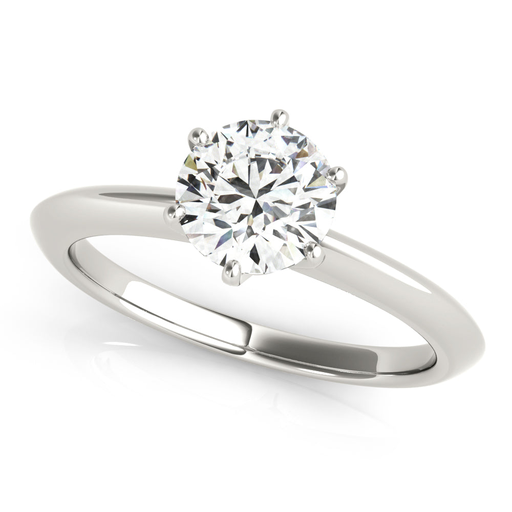 1 CT Platinum Round Diamond Engagement Ring