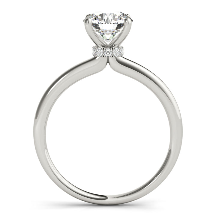 Platinum 1 ct Round Diamond Engagement Ring