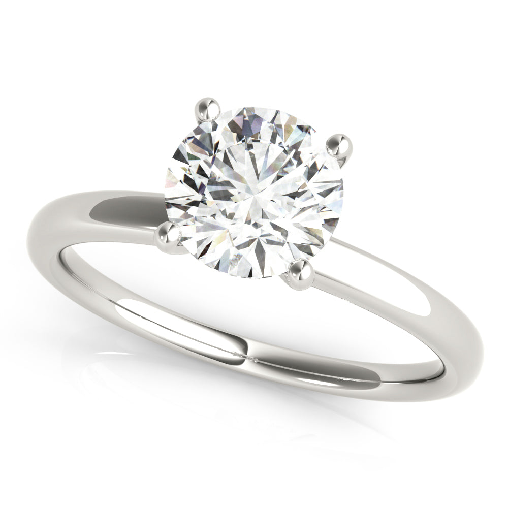 18K White Gold 1 ct Diamond Engagement Ring Solitaire