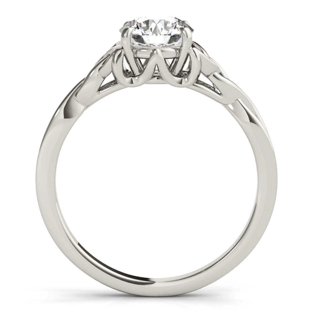 Platinum 1/2 CT Round Diamond Engagement Ring