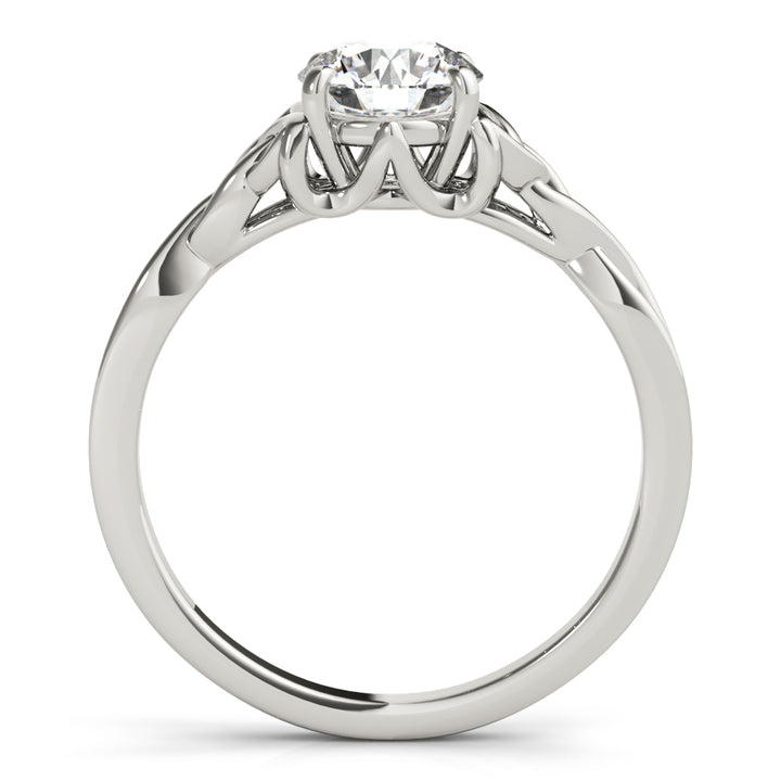 Platinum 1/2 CT Round Diamond Engagement Ring
