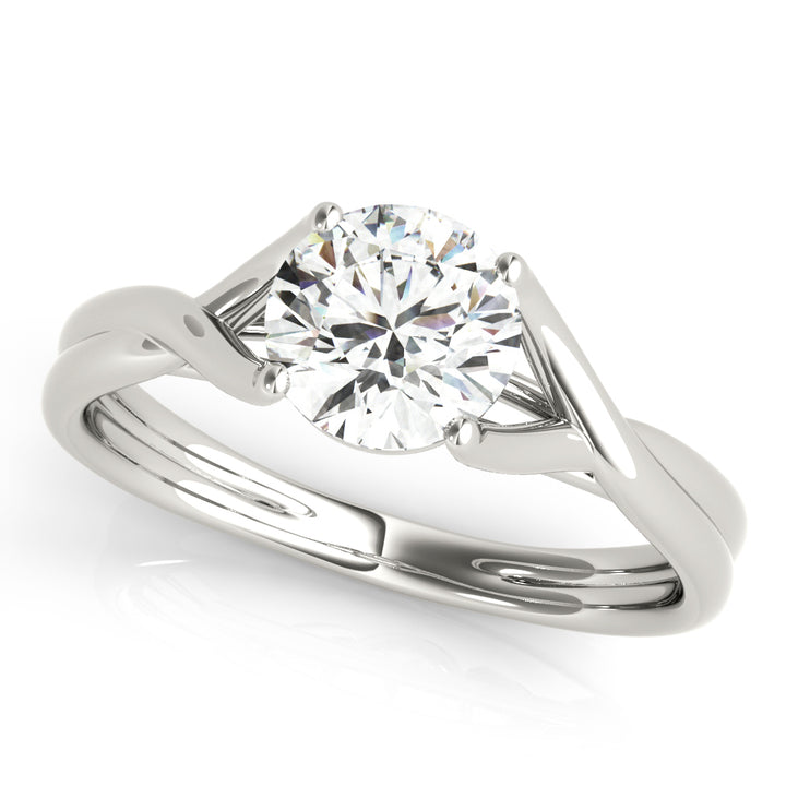 Platinum 1 CT Round Diamond Solitaire Engagement Ring
