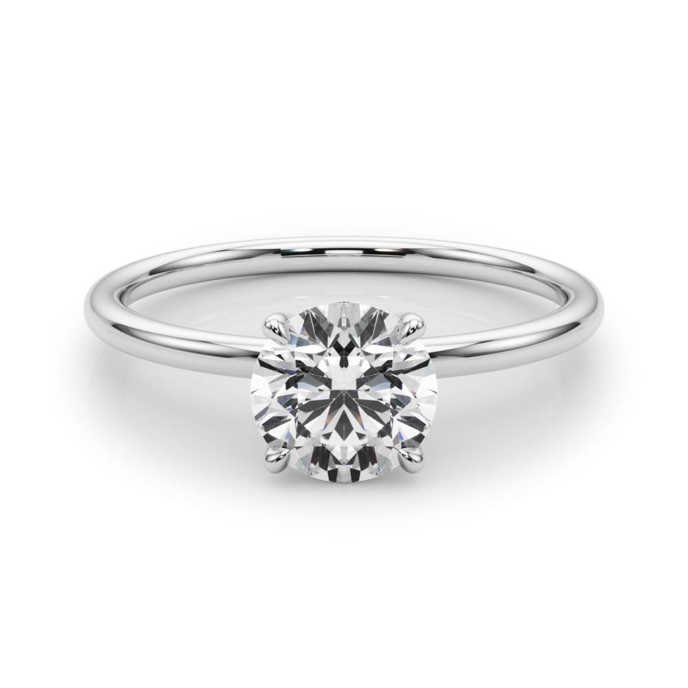14K White Gold 1 CT Diamond Engagement Ring