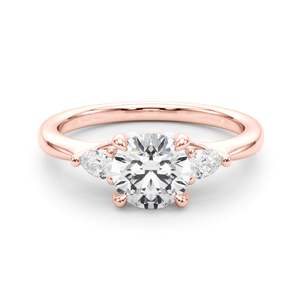 18K Rose Gold Diamond Engagement Ring