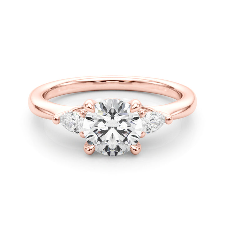 18K Rose Gold Diamond Engagement Ring