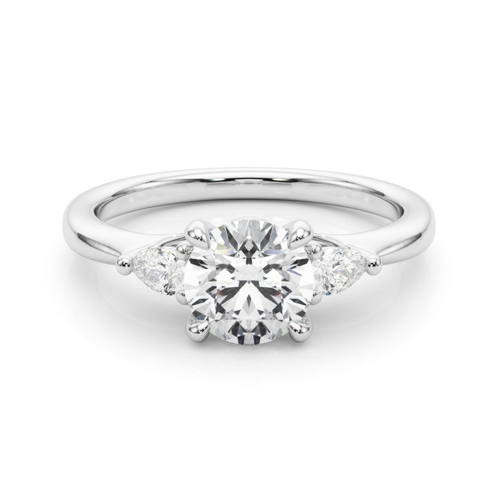 18K White Gold Diamond Engagement Ring