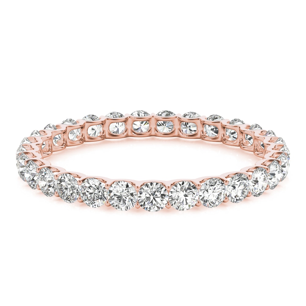 18K Rose Gold 3/4 ct tw Diamond Wedding Ring