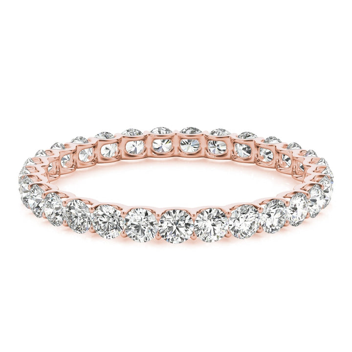 18K Rose Gold 3/4 ct tw Diamond Wedding Ring