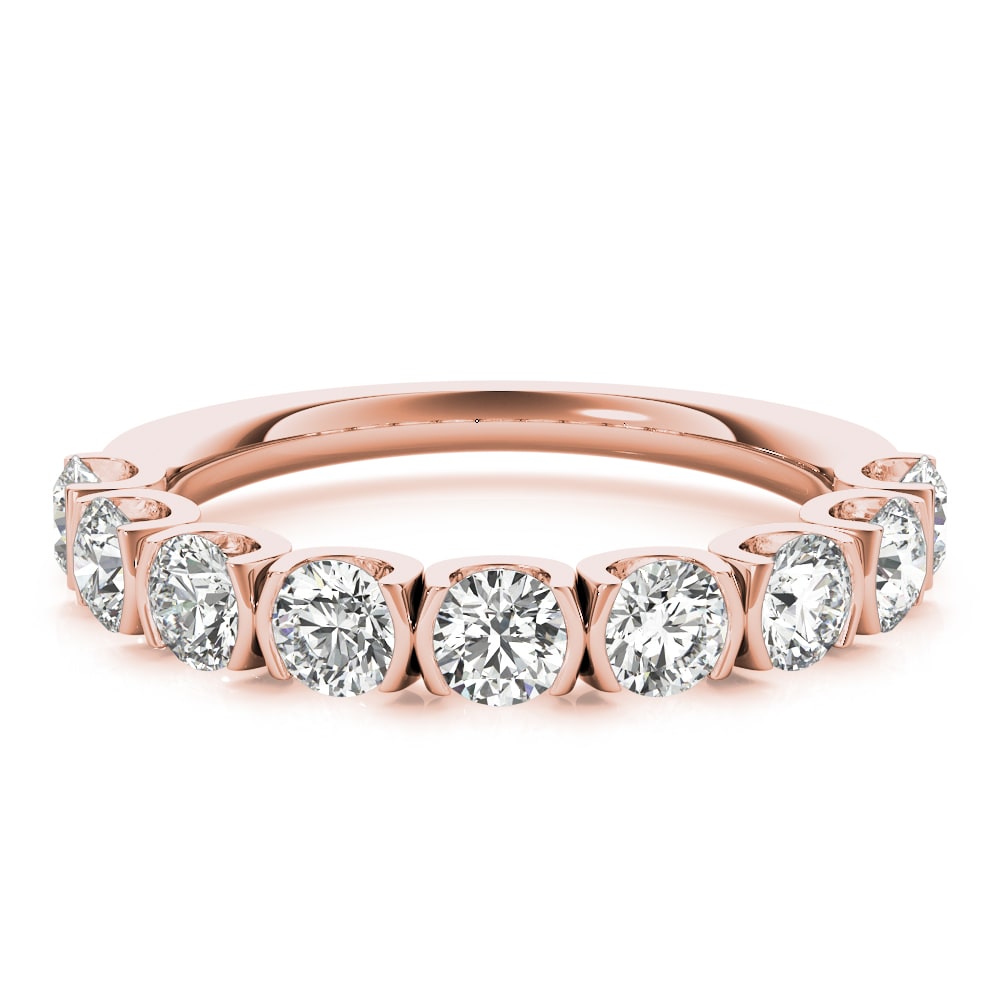 14K Rose Gold 3/4 ct tw Diamond Wedding Ring