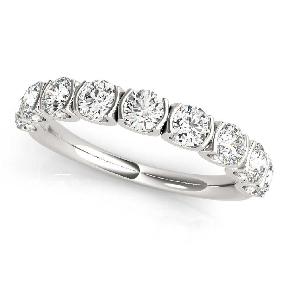 14K White Gold 3/4 ct tw Diamond Wedding Ring