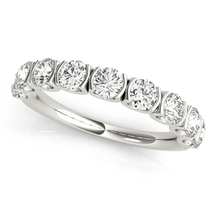 14K White Gold 3/4 ct tw Diamond Wedding Ring