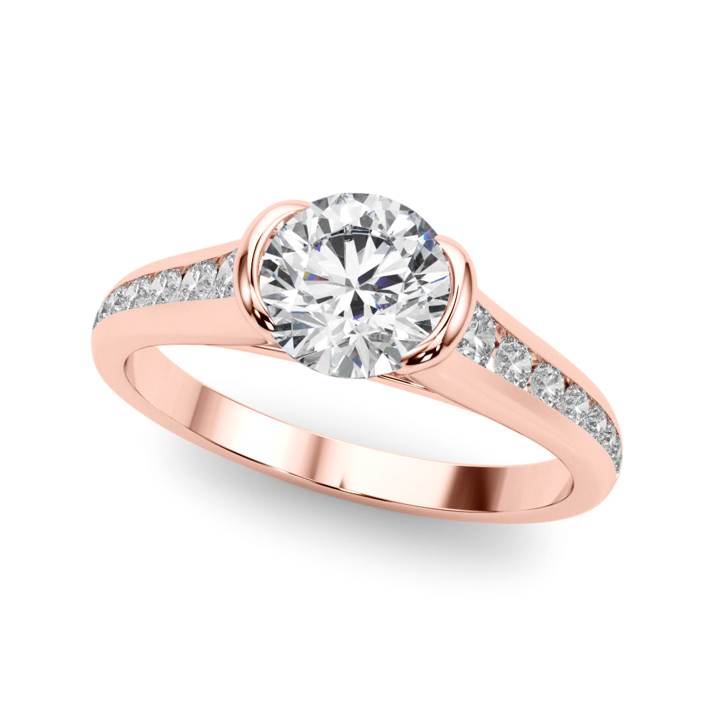 Rose Gold 7/8 ct Diamond Engagement Ring