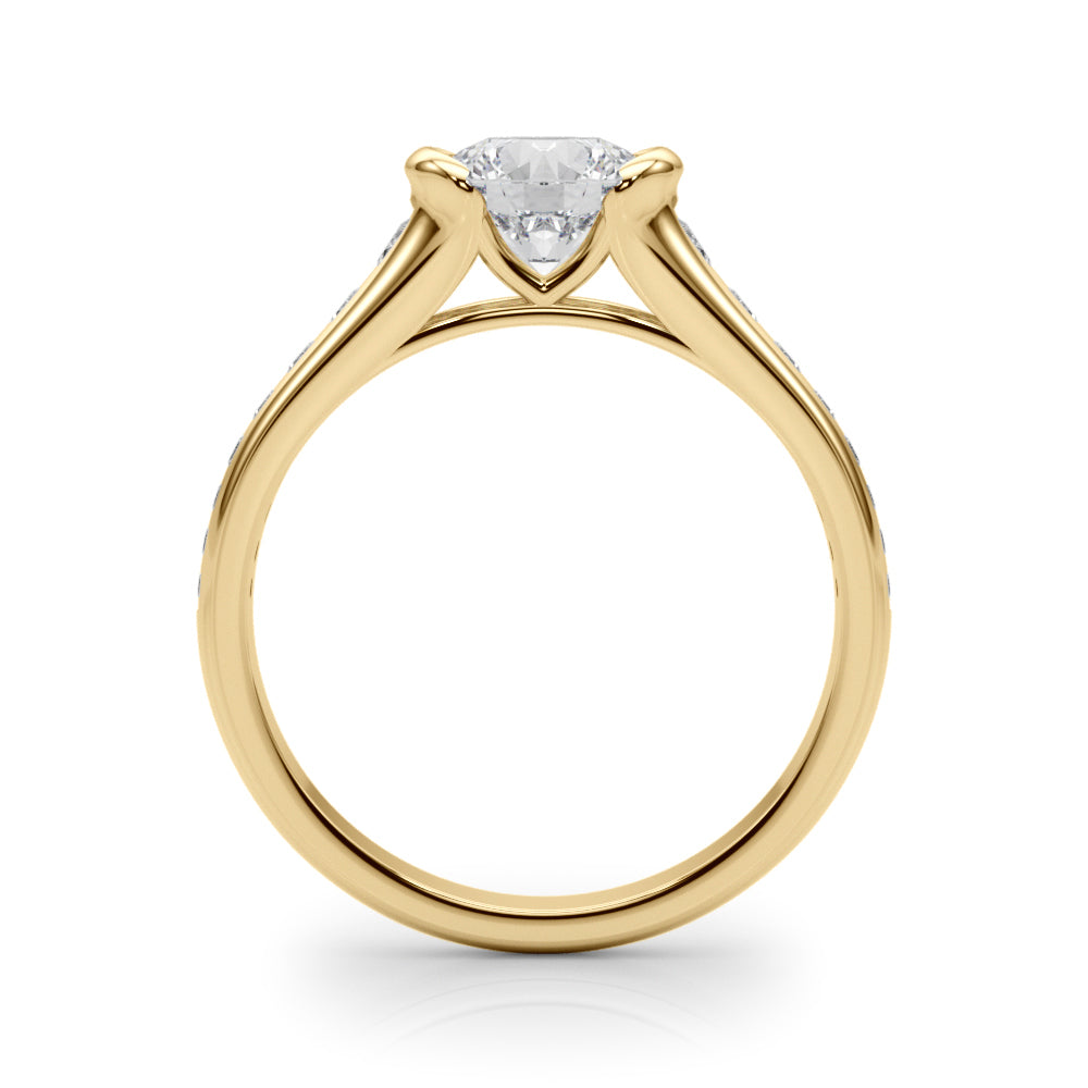 18K Yellow Gold 0.5 ct Diamond Engagement Ring