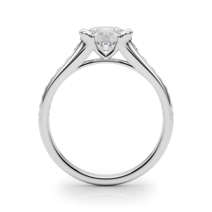 14K White Gold Diamond Engagement Ring 0.5 ct