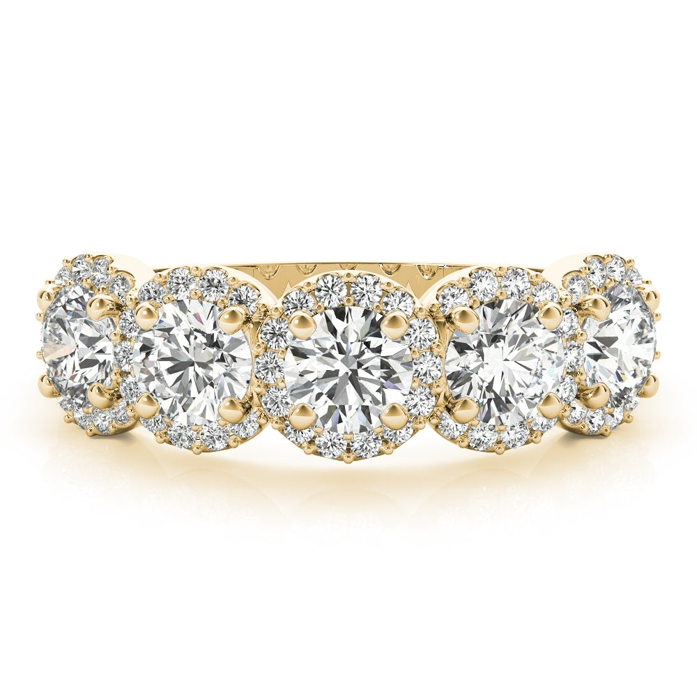 14K Yellow Gold 1 1/2 ct tw Diamond Wedding Ring