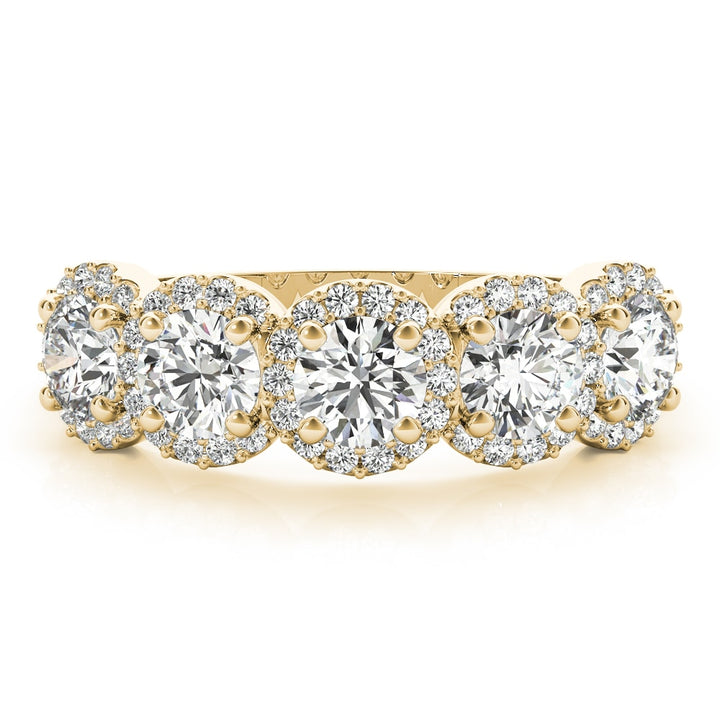 14K Yellow Gold 1 1/2 ct tw Diamond Wedding Ring