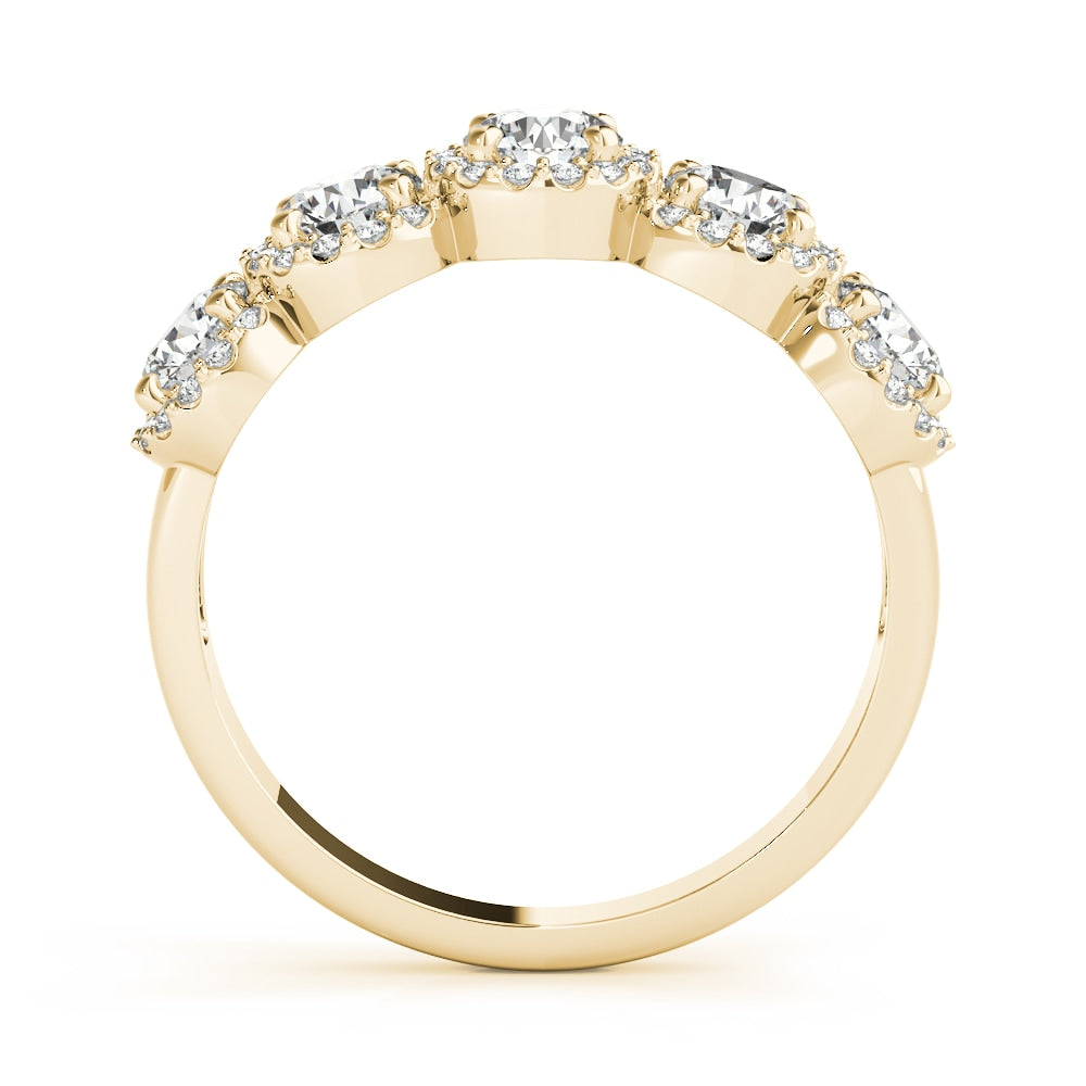 18K Yellow Gold 1 1/2 ct tw Diamond Wedding Ring