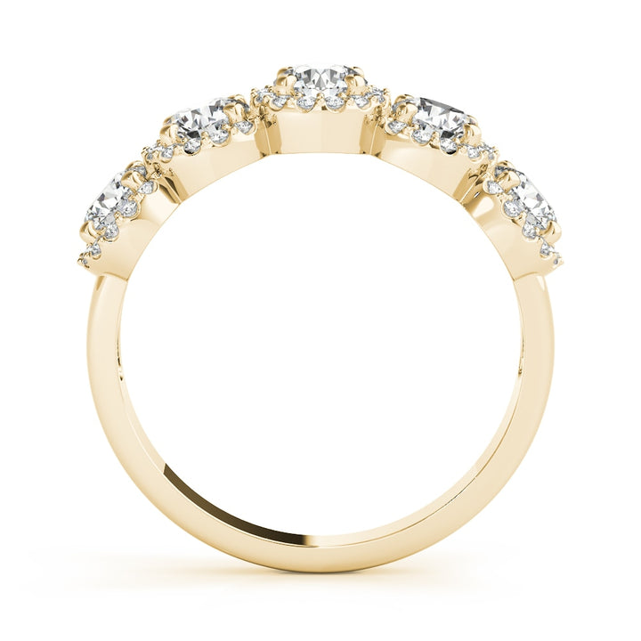 18K Yellow Gold 1 1/2 ct tw Diamond Wedding Ring