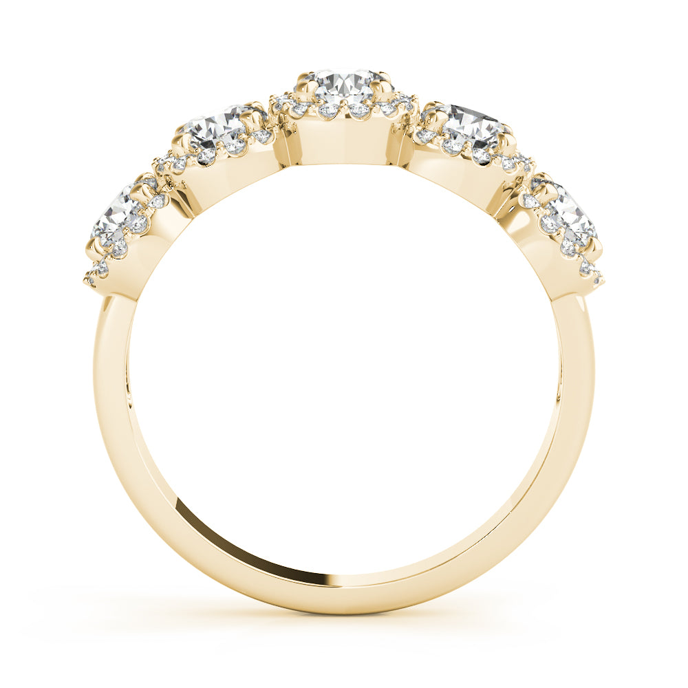 18K Yellow Gold 1.5 ctw Multi-Diamond Wedding Band