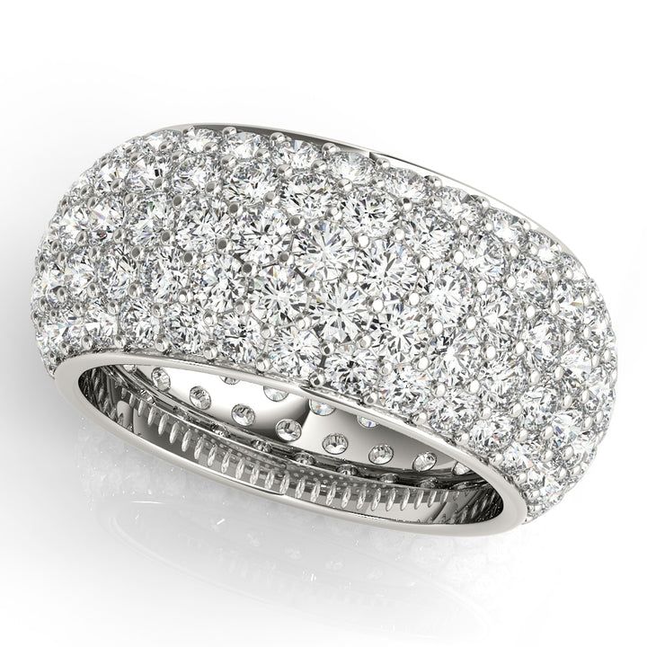 18K White Gold 5 1/5 ct tw Pave Diamond Wedding Ring