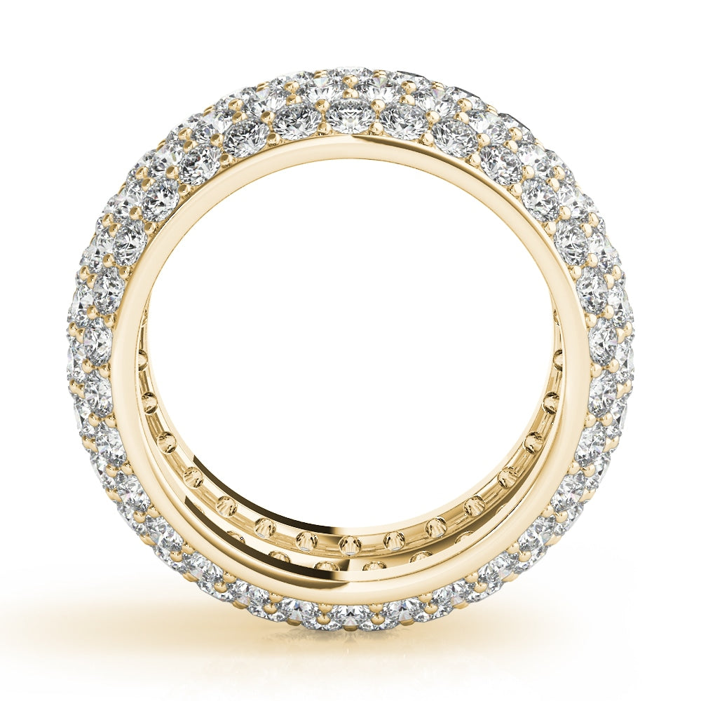 14K Yellow Gold 5 1/5 ct tw Pave Diamond Wedding Ring
