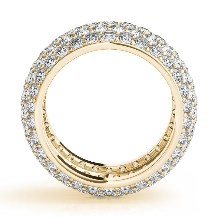 14K Yellow Gold 5 1/5 ct tw Pave Diamond Wedding Ring