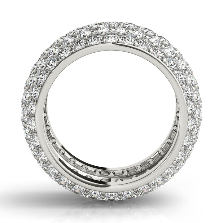 18K White Gold Pave Diamond Wedding Ring